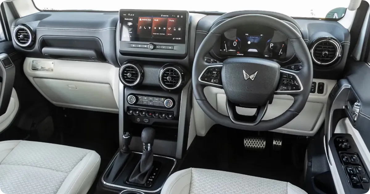 Mahindra Thar Roxx Dashboard